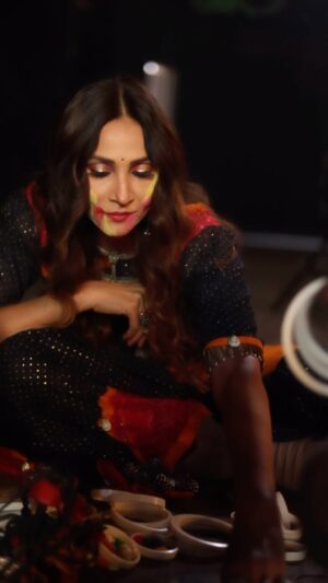 Rishina Kandhari Instagram - Her…. I love her 🤩 
#happyholi 🩷🩷💜💙❤️💚🩵

#hairandmakeup @makeupbykggupta 
#Photography @shriharsh_photography @tushartyagi3123 
#bts @mohammad_shaikh_1010 
#location @mothernaturesttudios01
