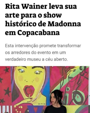Rita Wainer Instagram - Entregamos!!! 670m2 de madonna. Finalmente COPACABANA virou um país! Feliz ano novo 💋