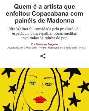 Rita Wainer Instagram - Entregamos!!! 670m2 de madonna. Finalmente COPACABANA virou um país! Feliz ano novo 💋