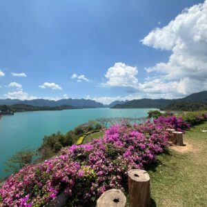 Rita Ferro Rodrigues Instagram - Dia 6 🤍
Como começar ?
Antes de chegarmos ao lugar mais bonito que os meus olhos alguma vez vislumbraram fizemos uma viagem de duas horas de barco - porque este lugar situa-se no Parque Nacional Khao Sok , província de Surat Thani (Tailândia) e inclui os 165 km² do Lago Cheow Lan contido pela represa Ratchaprapha. Deve ser aqui que habitam todas as divindades da natureza - só pode ser aqui o seu refúgio - pois não é possível tanta beleza existir sem um qualquer toque divino. Aguardámos pelo barco com uma futebolada com crianças locais,  fizemos a viagem com Sol, por entre várias tonalidades de água quente e doce que abraça escarpas magníficas e verdejantes, todas as cores da natureza em intensidade máxima, um espectáculo de poder do natural em bruto, uma parte do planeta muito preservada do toque humano. Chegámos ao @resort500rai  com uma tempestade tropical a aproximar -se, bela e breve, e os pintainhos loucos de alegria, aos mergulhos à chuva , um descontrole de emoções ( tão bom !) perante o cenário de sonho. Totalmente sustentável , este resort constituído por pequenas , simples e confortáveis casinhas de madeira, munido de painéis solares, caiaques ( só saímos dos quartos nestes barcos que estão atracados  à frente de cada habitação ) está totalmente integrado no parque natural. A partir das 22 h exige -se silêncio, o lema é “ disconnect to connect “ e por isso não há televisão e o serviço de wi - fi é muito limitado. 
A comida Thai é toda aqui confecionada - óptima - porque estamos no meio da selva, habitat de macacos, elefantes e outra bicharada fabulosa que vive em ambiente selvagem e que cumprimentaremos amanhã, numa das actividades que o resort proporciona.  Não existe civilização por perto. 
Magia total ✨
Pintainhos e mãe vão dormir exaustos mas felizes. 
Amanhã é outro dia, cá estaremos para partilhar convosco. 
Muito amor aqui do Lago ❤️
#bestravel
#bestravelviagens
