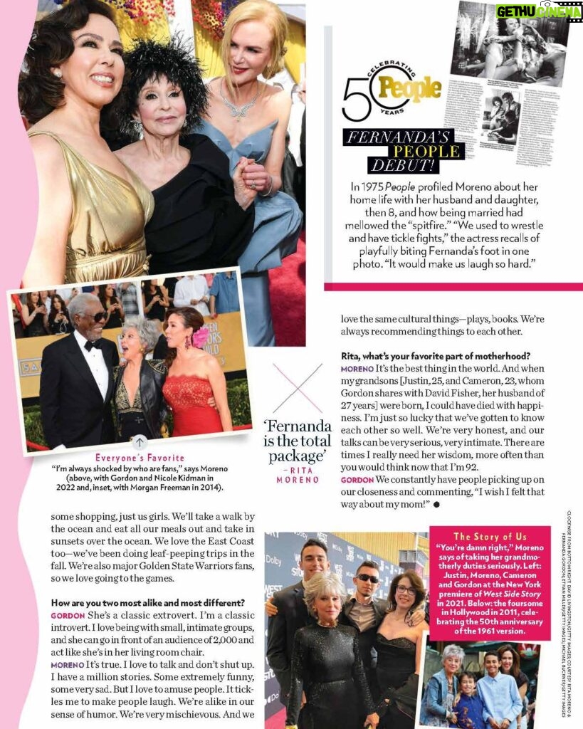 Rita Moreno Instagram - Nandy and my's special feature in People is on newsstands today! Find our love story in your favorite supermarket or on your favorite social channel...MINE! Happy Mother's Day to all! Special thanks to @gilliantelling for the beautiful story.