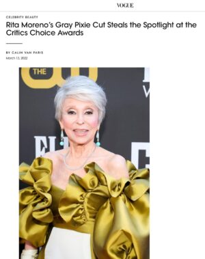 Rita Moreno Instagram - Thank you @vogue. Shout out to my #Hairapist @annamariaorzano!!!