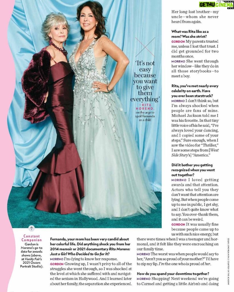 Rita Moreno Instagram - Nandy and my's special feature in People is on newsstands today! Find our love story in your favorite supermarket or on your favorite social channel...MINE! Happy Mother's Day to all! Special thanks to @gilliantelling for the beautiful story.