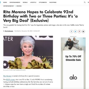 Rita Moreno Instagram - Sat down with People ahead of my birthday and the #FamilySwitch premiere (out Thursday on Netflix!)