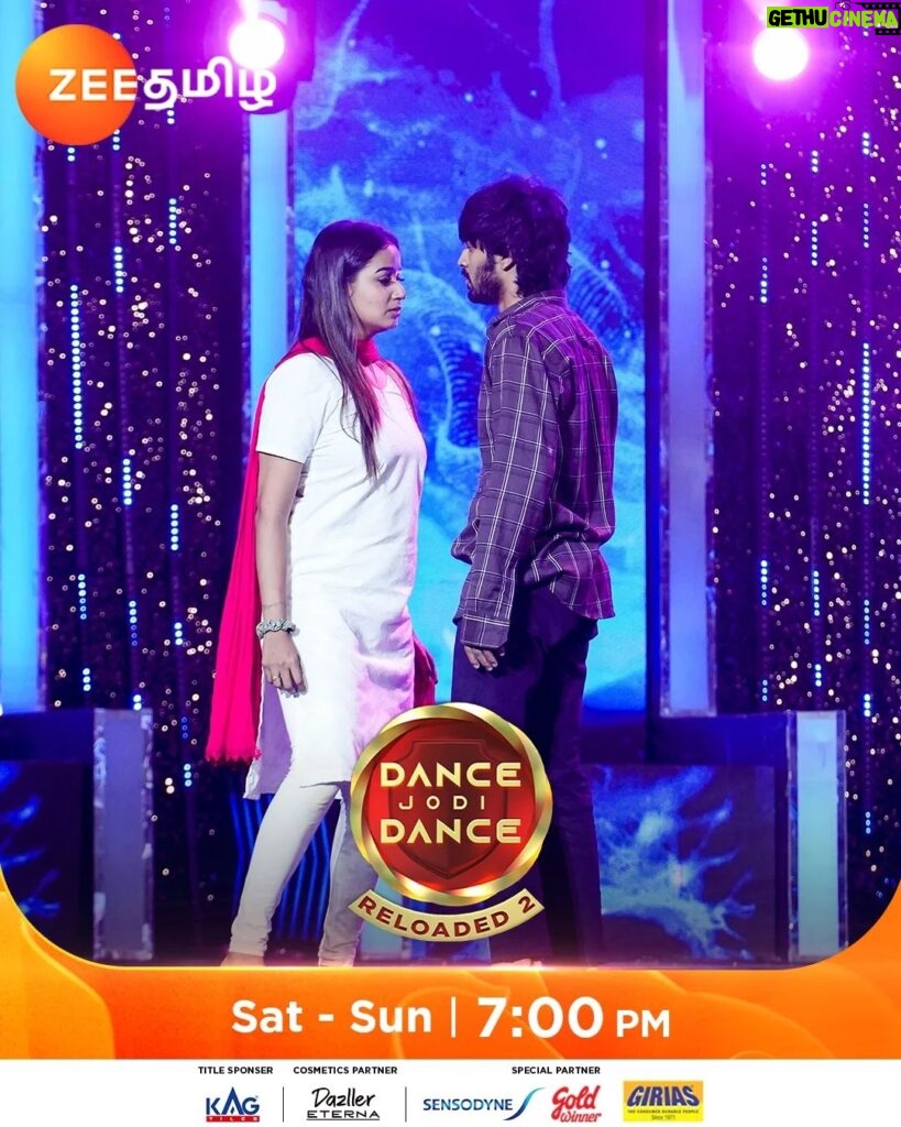 Riya Vishwanathan Instagram - 🌈👀❤️ This Week on Dance Jodi Dance Reloaded 2 | டென்ட் கொட்டா Round | Sat and Sun 7PM. #DanceJodiDanceReloaded2 #DanceJodiDance #DJD #Guru #RiyaVishwanathan #ZeeTamil