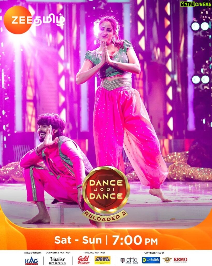 Riya Vishwanathan Instagram - Vanakkam da mapla...!!!🔥 Dance Jodi Dance Reloaded 2 | தர Local Round | Sat and Sun 7PM. #DanceJodiDanceReloaded2 #DanceJodiDance #DJD #Guru #RiyaVishwanathan #ZeeTamil