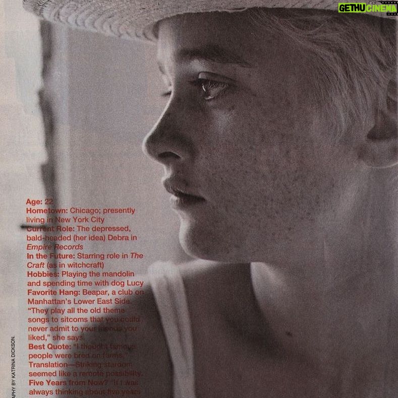 Robin Tunney Instagram - This was the first time I was in a magazine and Sassy, headed by the legend #janepratt was my absolute favorite publication at the time. My friend @heykatrinahi took the picture while I sat on her washing machine so many years ago and I love it.