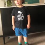 Robin Tunney Instagram - When your kid starts insisting on dressing himself and he looks like a tourist in Europe who makes you feel embarrassed to be an American. #socksandsandals