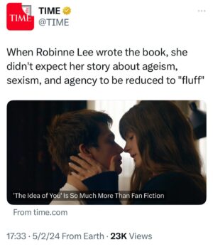 Robinne Lee Instagram - It was a huge honor to have been asked to write a piece for TIME Magazine about “The Idea Of You” and how we dismiss women’s art. The link is in my bio.

@time #TheIdeaOfYou #author #womensart