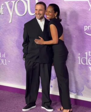 Robinne Lee Instagram - Last night was like a dream ten years in the making. Completely and utterly surreal. I don’t think there’s a way to put all my feelings into words. Certainly not in a short social media post. But a huge thank you to all who were there to celebrate with me last night. Extra special shout out, to my husband, and producing partner, Eric Hayes. And my publicist and bestie, Mia Ammer, for putting up with me during this crazy time. Annie and Nicholas are magical together on the screen. Huge congrats to them, and director, Michael Showalter for bringing this version of Solène and Hayes to life. And to @amazonprime for pulling out all the stops. What a wild and crazy ride it’s been!! 

#TheIdeaOfYou #theideaofyoumovie #proudauthormoment 

Dress: @maisonalaia 
Earrings: @karmaelkhaliljewelry 
Makeup: @lizomakeup 
Hair: @cheryltbergamyhair 
Eric’s suit: @kenzo