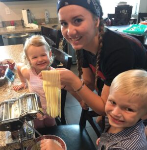 Robyn Brown Instagram - It is a fun day when Aurora pulls out her pasta maker and fills the kitchen with a party!  Of course Sol and Ari have to get involved. 😁  #ilovebeingamommy #sheisprettynifty #awonderfullife #iwishiatepasta