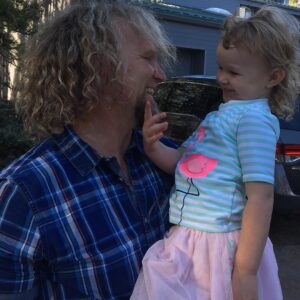 Robyn Brown Instagram - These two are peas in a pod.  They pretty much ADORE one another and follow each other everywhere.  I just start snapping pics today because they are so cute with each other.  Their matching wild hair, half moon eyes and infectious smiles make me giggle.  #crazyhairdontcare #daddyslittlesweetie #adorable #daddyisthebomb