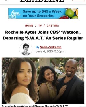 Rochelle Aytes Instagram - What an amazing blessing this is!  EXCLUSIVE: Rochelle Aytes is leaving #SWAT as a series regular.

In a quick turnaround, she has joined another CBS procedural, the upcoming medical drama ‘Watson’ headlined by Morris Chestnut. 

Aytes will play Dr. Mary Morstan, one of the best surgeons on the East Coast, and the Medical Director of the hospital. She is equally adept at being a voice of reason for and serving reality checks to her ex-husband, Dr. Watson (Chestnut). Full story online. Link in bio.