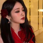 Roh Ji-sun Instagram - What a fascinating night♥️ Reminding my self how passionate I was this year. I believe the red color was expressing the surge of love and excitement💃🏻