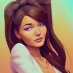 Roksana Janiszewska Instagram - So I did the AI generated avatar trend using the Lensa App! This is what I got 😅 Which one do you think looks most like me? The hair on the last one is so cool! 😯 #ai #aiart #aiavatar #lensa #aigeneratedart