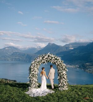 Roksana Janiszewska Instagram - Still can’t believe how beautiful our special day was ❤️ here’s a few more wedding photos with LOADS more to come yet! 😅 The second photo is of our juniper bonsai tree which we bought here in Switzerland for our tree planting ritual. This was such a lovely idea. We used soil from @villahonegg where we got married and symbolically planted and watered the tree together as part of our wedding ceremony. It’s a tree that symbolises our love and commitment. We will both look after the bonsai for decades to come and hopefully pass it down for generations. 🌲 photo by @anaketephoto