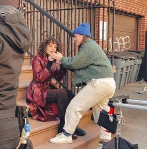 Rosaline Elbay Instagram - Had the best time with @olivialevine19 and @ear360 and @stillceej and this trench-coat, and now we’re going to @tribeca
