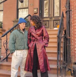 Rosaline Elbay Instagram - Had the best time with @olivialevine19 and @ear360 and @stillceej and this trench-coat, and now we’re going to @tribeca