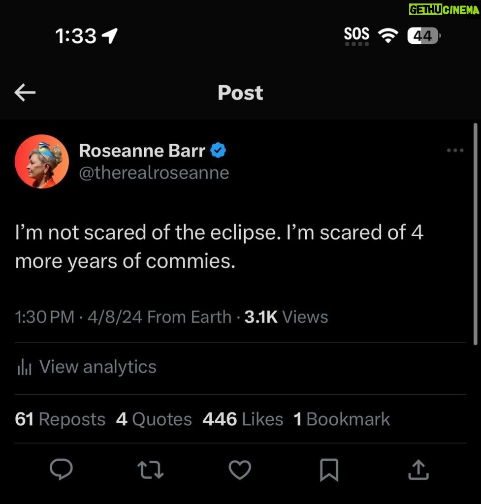 Roseanne Barr Instagram -