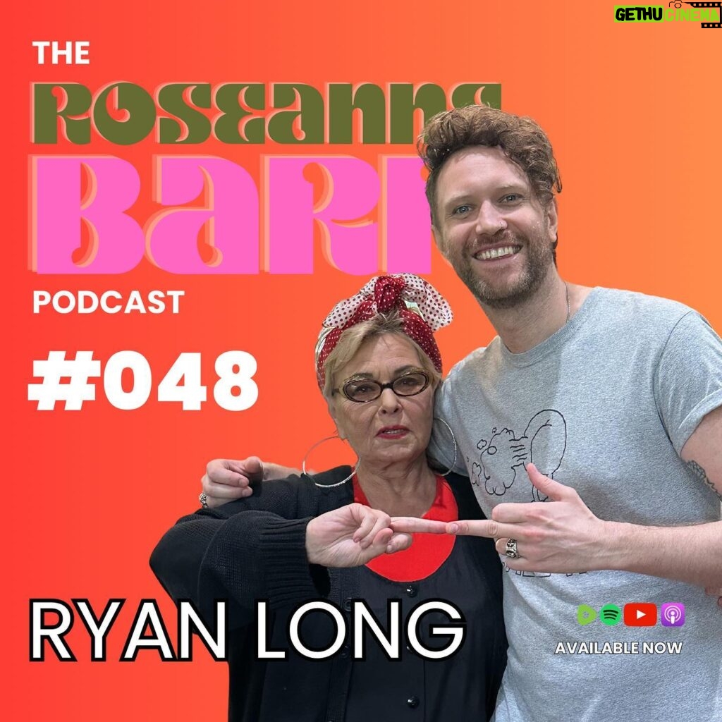 Roseanne Barr Instagram - @ryanlongcomedy is the shit and we just love him. He is as hilarious in conversation as he is in his famous sketches. From his podcast to his stand up to his Malcolm Gladwellesque observations about everything and anything…. You’re sure to love him too after this episode. *Listen to this episode now on your favorite podcast platform or catch it live on Rumble @ 6CST!