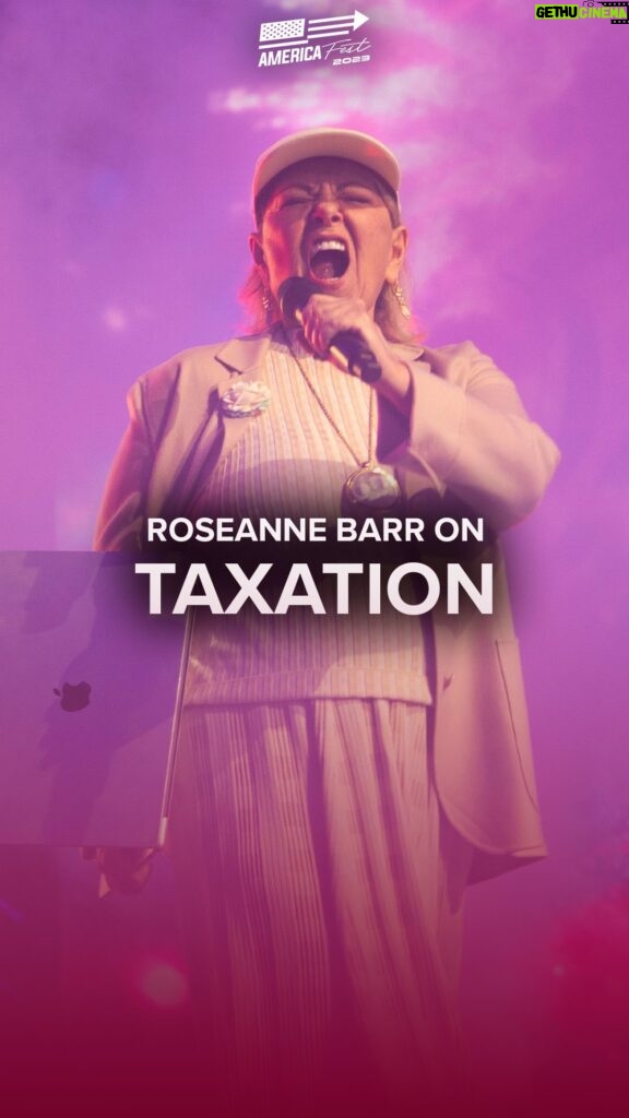 Roseanne Barr Instagram - @officialroseannebarr is a mood & TAXATION IS THEFT #AmFest2023