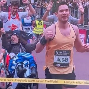 Rosie Jones Instagram - Just a few piccies to summarise the last week because it’s pretty hard to put it into words. Starting the week taking part in the @londonmarathon with the elite mega babe @ivo_graham and ending the week doing my last tour show has been incredible. Don’t worry it won’t be my last tour… or my last marathon. Beep beep, toot toot!