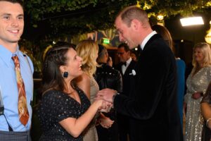 Rosie Jones Instagram - Oh tonight you can see me pop into a fancy dress, and break every protocol going by touching and pointing at the future king. Royal Variety Performance, 8pm, ITV. 
Styled and glam by my favourites @nicolefairfield and @brittan_y_ obvs ❤️
