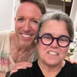 Rosie O'Donnell Instagram - me n @thejeffreymarsh had dinner with their adorable hubby jeff - fantastic!!! 🐿️❤️❤️🐕‍🦺❤️🎉🐿️