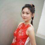 Rosita Kwok Instagram - Red & ribbon 🎀❤️ Gown @dorianho @dorianho_official