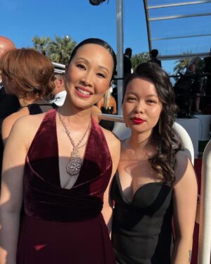 Roxane Bret Instagram - La pellicule de mon téléphone est remplie de joie 
C’était mon baptême du festival de cannes 
Merci
@rouje ❤️‍🔥 merci @patou 🌸merci @isabrulier 🌹 
Merci @artistesadami merci @linhdanphamofficial merci @qtn_raymond @pauline.nuez merci merci merci
