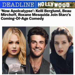 Roxane Mesquida Instagram - So happy to work with #greggaraki again on this awesome tv show #nowapocalypse produced by #stevensoderbergh for @starz and with talented actors @jogia @kelliberglund @beau_mirchoff