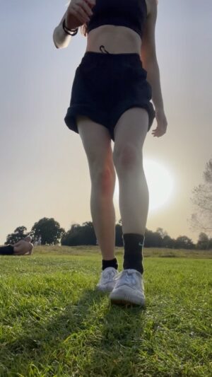 Roxanne McKee Instagram - ‘Theres’s a difference between useable and visible quads’ 
Today’s little mobility challenge is an adaptation of an exercise I saw @movementbydavid (my favourite page) do. 
Whatever your desired quad muscle size, look after your joints. Little mobility movements every day keep your body functional and strong. 
If you try this, engage your core on the back up way up, and be careful of your ankles, knees and lower back on the way down.
Try it…