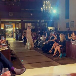 Roxanne McKee Instagram - A little look back at last night in HECTOR MACLEAN
#HectorMaclean wowed us all with a symphony of sustainable baroque inspired delights.
These were my favourites… 
Special shout out to T in the last pic for the inspired AI chat 🤗
#londonfashionweek