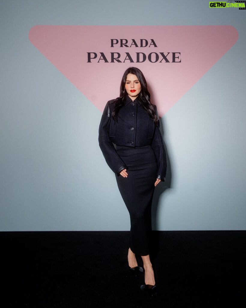 Ruby O. Fee Instagram - Anzeige | What a magical event celebrating Prada Paradoxe 🪄 Thank you for letting me be part of it. @pradabeauty you have outdone yourself. 💜 wearing @prada #pradabeauty #pradaparadoxe #pradafragrances #neverthesamealwaysmyself