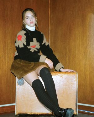 Ryan Kiera Armstrong Instagram - @FlauntMagazine 📸 
Photographer: @Kwlsey
Stylist: @MrEnriqueMelendez featuring
@Moncler @JW_Anderson & @ByFar_Official
Hair: @RyanNyc
Makeup: @StoryOfMaiLife
Written by @AnnaBrosnihan
#FlauntMagazine #FirstTime Offenders 💛💛💛