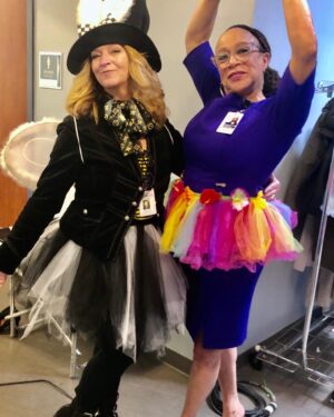 S. Epatha Merkerson Instagram - Shenanigans on set! #happyhalloween! #chicagomedcrew