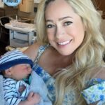 Sabrina Bryan Instagram - Cause I knew a love like this before… Living in a blissful daze, watching my daughter instantly fall madly in love with her baby brother, my husband beam with pride over his son, and my hearts nonstop flutters while embracing this beautiful blessing has me floating on a cloud. All of my boy mom dreams have come true and I hope my feet never touch the ground! 💙👼🏼✨Ledger Grey Lundberg 5.2.23 ✨👼🏼💙 Thank you @people for a beautiful article on our baby boy!