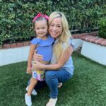 Sabrina Bryan Instagram - Monroe’s First Day of Preschool! 💖 This little one amazes me with how brave she is to “strut” right into new experiences…all while Mommy is having a slight melt down and having to be pulled away from the door by Dad 😭🤣 although I can’t wrap my head around the fact that we are already here…we are SO happy that our baby girl loves her teacher and is sooooo excited to go to school!! ❤️🍎 #latermom #firstdayofschool #minimomheartattack #dontworry #momsdoingok