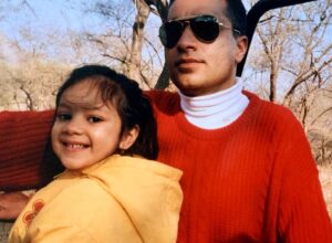 Sahher Bambba Instagram - 5 year old me with papa bear 🐻🥹