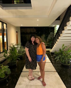 Saira Khan Instagram - I’ve been trying to meet up with @coleen_nolan for bloody months…. So we did it in Bali, as you do! 😂 Just a fleeting visit today, longer next week when we’re both in a Ubud, Bali! Just wish @ruthlangsford was with us today for a proper girly catch up! 

#girlyfriends #girls #lovemyfriends