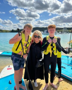 Sally Lindsay Instagram - It was a pleasure to have @sallylindsay73 at the lake today celebrating her boys birthdays in style! We have party packages available for all ages with an abundance of amazing activities to choose from and catering included. For more info, head to our website or e-mail info@standrewslakes.co.uk 💦 #LakeLife