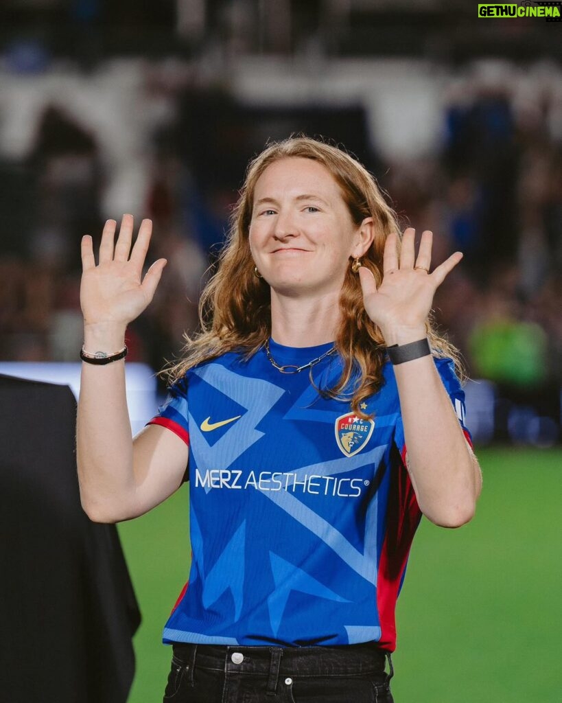 Sam Mewis Instagram - Thank you from the bottom of my heart @thenccourage. This weekend meant the world to me and my family… I’m forever grateful for this moment 💙