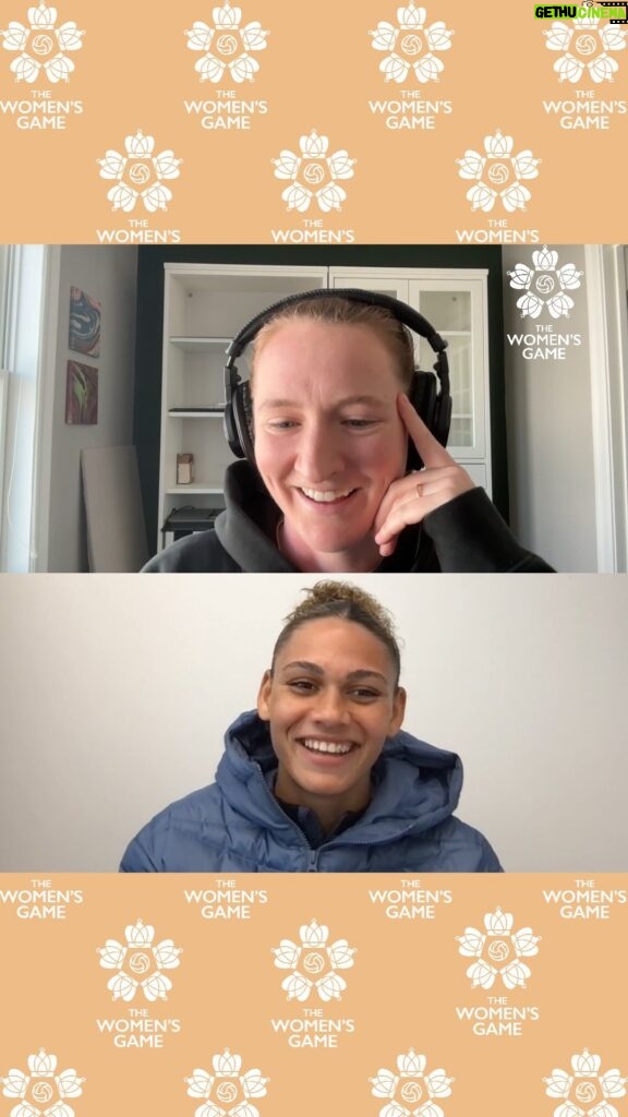 Sam Mewis Instagram - @trinity_rodman and @sammymewyy chat through how to handle the pressure of performing at the highest level for both club and country. Hint: it often involves a good shower cry sesh... 🚿 🎧 Friendlies with Trinity Rodman is available now wherever you get your pods