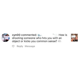 Samaire Armstrong Instagram - Scroll through slides. 

How is it not common sense that one would defend themself when under attack?

This is for anyone who needs the unfortunate illustration that being hit by an object or kicked can be incredibly harmful, if not downright deadly. 

Self defense is your right. 

Please share with anyone who is confused.