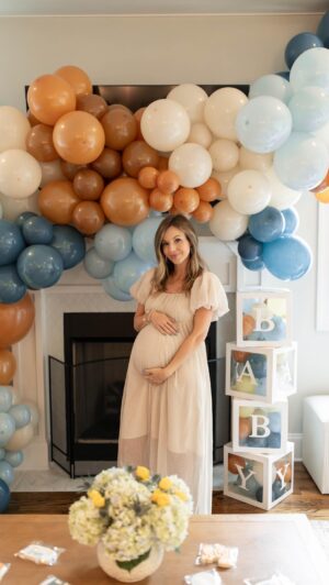 Samantha Droke Instagram - Here Comes the Son ☀️ 

The sweetest most beautiful day thanks to my sister and friends! 💙 After only living in TN for 2 years I feel so grateful to have such a sweet community of women who are rockstar moms, supportive friends and just genuinely caring. I feel so blessed and so loved! 💛

4 more weeks till we meet our son! I can’t believe it! 🥰😃

Balloons and welcome sign: @drokeness 
Cookies: @cookiesbykc 
Photos: @gracekirkpatrickphoto 
Dress: @pinkblushmaternity 

#babyshowerdecor #baby#3 #babyshowers #babyshowerideas #babyshowercookies #babyshowerballoons #herecomesthesonbabyshower #babyboy #nashville #nashvilleinfluencer