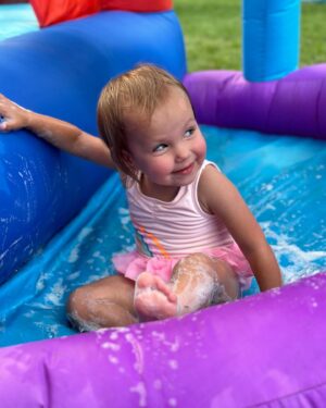 Samantha Droke Instagram - She is my sweet and sassy, smart and so funny, strong and so brave little princess. She’s my spunky has to do everything by herself little girl. And today she is 2! 😭💗