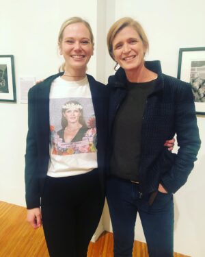 Samantha Power Instagram - Definitely hadn’t expected to meet people wearing T-shirts like this on tour for #theeducationofanidealist. Thank you, #universityofidaho #borahsymposium !