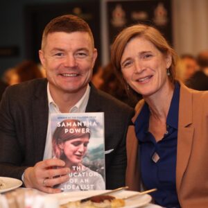 Samantha Power Instagram - One of many Ireland highlights last week: meeting the legendary @brianodriscoll, the highest scorer in Irish rugby history and one of the greatest rugby players ever.
