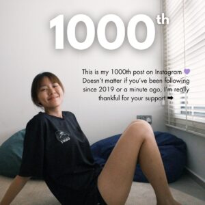 Samantha Tan Instagram - 💜1️⃣0️⃣0️⃣0️⃣💜