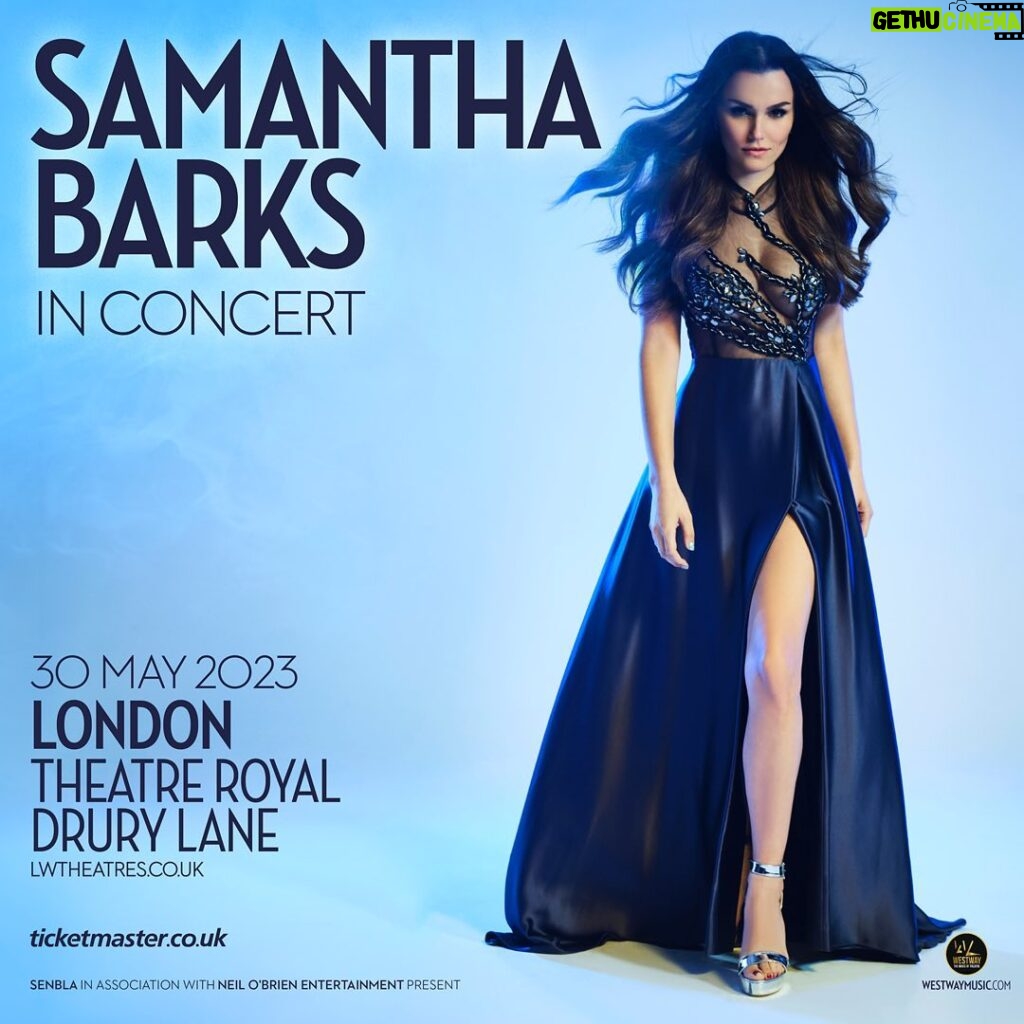 Samantha Barks Instagram - Come join me at the Drury Lane on the 30th May (along with some special guests) This Theatre has become my second home and I can’t wait to spend an evening with you all there singing songs from my album and lots more!! Can’t wait to see you there ❤️❤️❤️